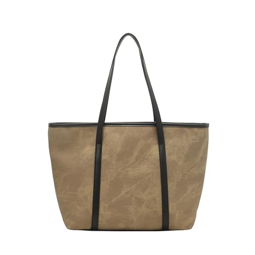 AMZLORD PU Leder Retro -Umhängetasche Vintage -Tasche Freizeitposition Handtasche (braun) von AMZLORD