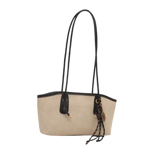 AMZLORD PU Leder Umhängetasche Vintage -Handtaschen mit Anhänger Exquisite Totentasche (weiß) von AMZLORD