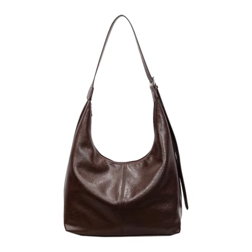 AMZLORD PU Leder -Umhängetasche mit verstellbarem Riemen for Reiseinkaufsarbeit (Kaffee) von AMZLORD