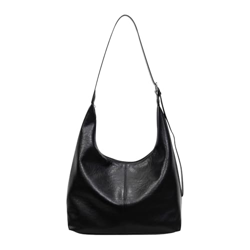 AMZLORD PU Leder -Umhängetasche mit verstellbarem Riemen for Reiseinkaufsarbeiten (schwarz) von AMZLORD