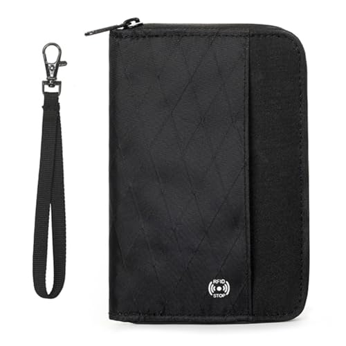 AMZLORD RFID Blockierende Multi -Karten -Organisator Brieftasche wasserdichte Reißverschluss Geldbeutel Brieftasche Easy Carry Credit Card Wallet für Frauen Männer von AMZLORD