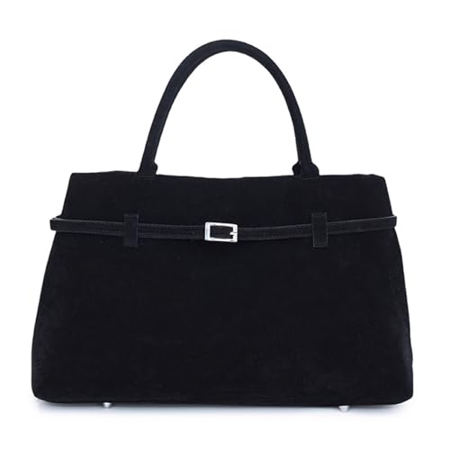 AMZLORD Retro -Handtasche große Kapazität gefrostete Triebbeutel -Gürtelschnalle -Umhängetasche (schwarz) von AMZLORD