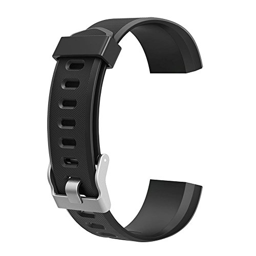 AMZLORD SIL Uhrenaränr, 20mm wasserdichte Silic Watch Strap Qui Release Kautschuk Uhrenarand für Herren Männer Frauen weichen Eatz für I15Plus HR (Schwarz) von AMZLORD