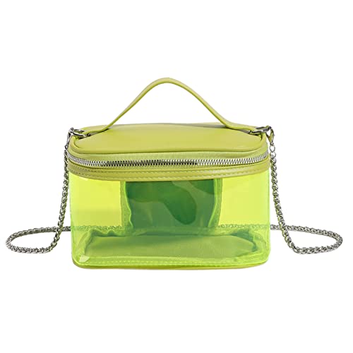 AMZLORD Transparent Kosmetiktasche Wasserdicht Kosmetikkoffer Reise Makeup Tasche Kulturbeutel Durchsichtiger Waschbeutel mit ReißVerschluss for Männer Frauen-Grün, 19x12cm von AMZLORD