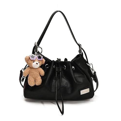 AMZLORD Umhängetasche Kordelschneiderbeutel Großer Kapazitätsbeutel for Frauen (schwarz) von AMZLORD