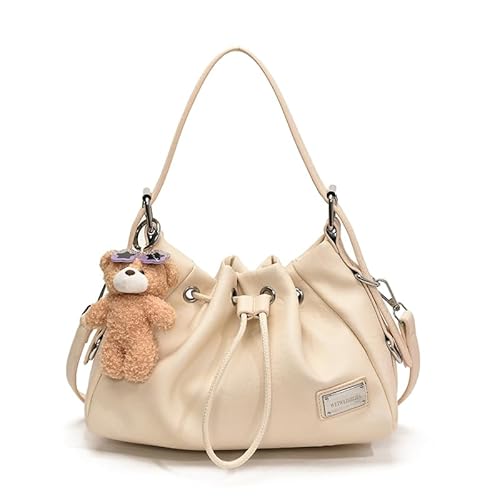 AMZLORD Umhängetasche Kordelschneiderbeutel Großer Kapazitätsbeutel for Frauen (weiß) von AMZLORD