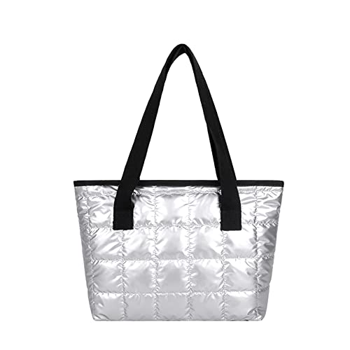 AMZLORD Weibliche Casual Tote Handtaschen Frauen Nylon Tuch Schulter Taschen Große Kapazität Gesteppte Einkaufstaschen for Mädchen Frauen Straße von AMZLORD