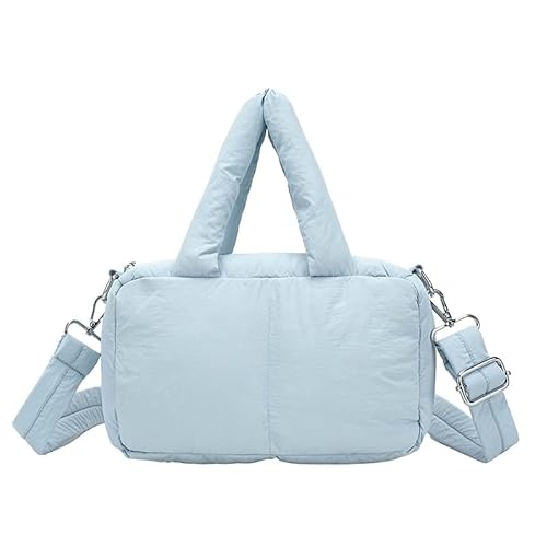 AMZLORD Weich nach unten gepolsterter Umhängetasche mit abnehmbarem Riemen zum täglichen Gebrauch (hellblau) von AMZLORD