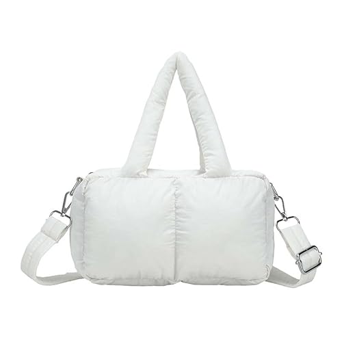AMZLORD Weicher gepolsterter Umhängetasche mit abnehmbarem Riemen for den täglichen Gebrauch (weiß) von AMZLORD