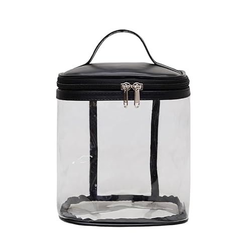 Amzlord Clear Clear Washerd PVC transparentes Reisebeutel mit Reißverschluss und Handelsbeutel mit Mehreren Zwecken tragbarer Aufbewahrungsbeutel for Frauen Reisen Urlaub Bad Organisieren von AMZLORD
