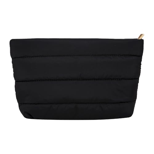 Modekosmetische Tasche for Frauen lässige Kupplung Handtasche Solid Toilettenbeutel (schwarz) von AMZLORD