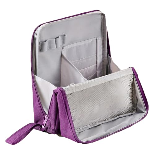 Standing Make -up -Beutel mit Abteilen wasserdichtem Kosmetikbeutel for Frauen (lila) von AMZLORD