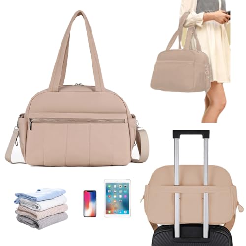 Strudled Large Puffer -Duffle -Beutel wasserdichtes Reisetasche for Frauenreisen (schwarz) von AMZLORD