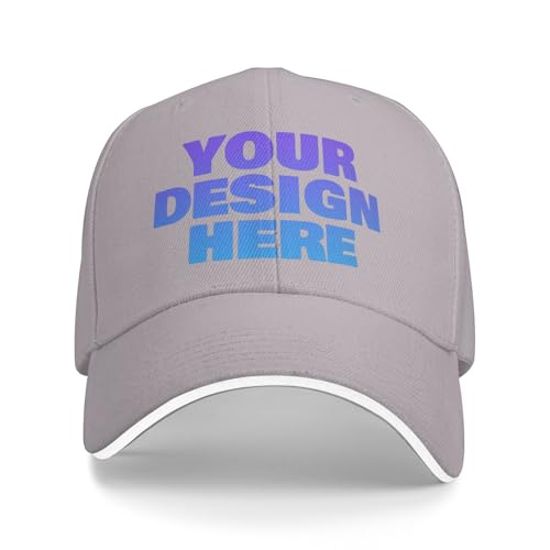 AMZLRR Baseballkappe personalisiertes Cap selbst gestalten mit Foto/Logo/Text gestalten | Verstellbare Cap für Männer & Frauen von AMZLRR