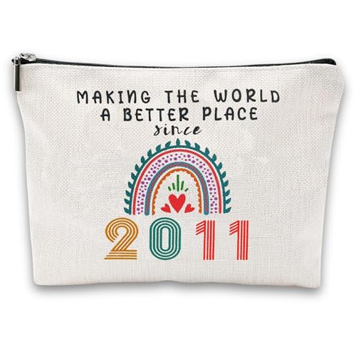 AMZNEVO Make-up-Tasche zum 14. Geburtstag, für Mädchen, Kosmetik-Reisetasche, Geburtstagsdekoration, Weiss/opulenter Garten AMZNEVO Make-up-Tasche zum 14. Geburtstag, für Mädchen, Kosmetik-Reisetasche, Geburtstagsdekoration, Weiss/opulenter Garten von AMZNEVO