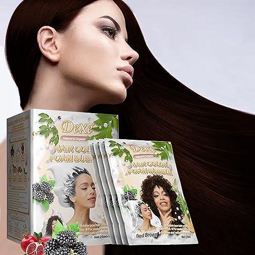 10 PCS Retro Red Hair Dye Shampoo für Männer Frauen, Instant-Haarfärbemittel Natürliche Haar Natürliche Zutaten Einfach zu verwenden Hält 30 Tage (red brown) von AMZSEA