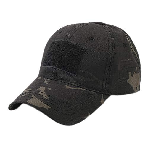 AMateschitz Baseballkappen Camouflage Baseball Cap Camo Baseballmütze mit Klettverschluss Verstellbarer Baseball Kappen Multicam Sportkappe für Freien Sport Jagd Angeln Camping Jungle #12 55-61cm von AMateschitz