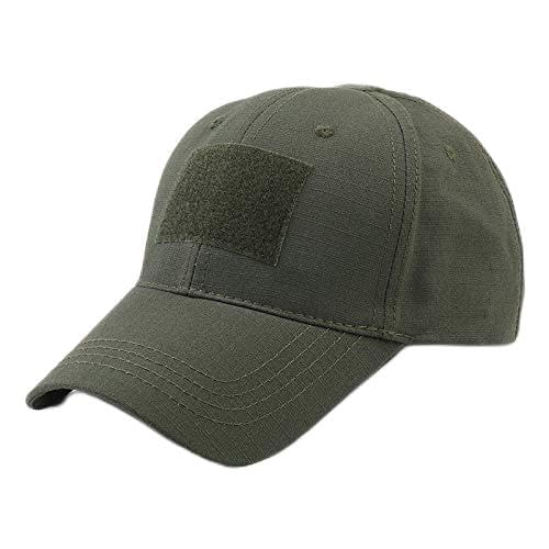 AMateschitz Baseballkappen Camouflage Baseball Cap Camo Baseballmütze mit Klettverschluss Verstellbarer Baseball Kappen Multicam Sportkappe für Freien Sport Jagd Angeln Camping Jungle Grün 55-61cm von AMateschitz
