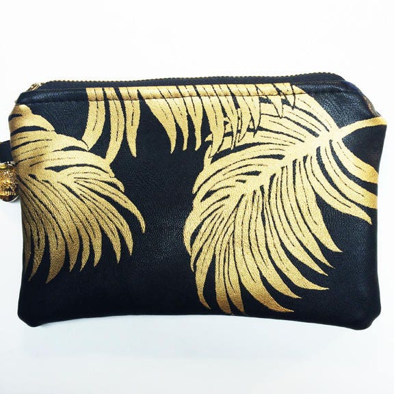 Handbedruckte Handtasche Aus Canvas - Palm Leaves von AMauiDay