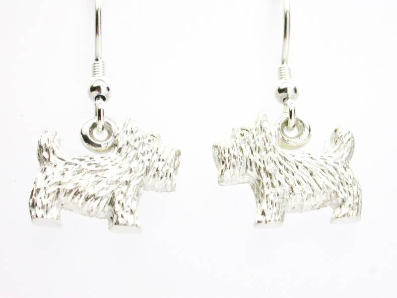 sterling Silber 925 Scotty Hund Tropfen Ohrringe sterling Silber 925 Scotty Hund Tropfen Ohrringe von AMcCJewellery