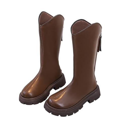 AMhomely Winterschuhe für Kinder, kniehohe Stiefel, breite Wade, Reitstiefel, PU-Leder, Reißverschluss hinten, rutschfest, bequem, Wanderschuhe für 3–11 Jahre, Ein Braun, 34 EU AMhomely Winterschuhe für Kinder, kniehohe Stiefel, breite Wade, Reitstiefel, PU-Leder, Reißverschluss hinten, rutschfest, bequem, Wanderschuhe für 3–11 Jahre, Ein Braun, 34 EU von AMhomely
