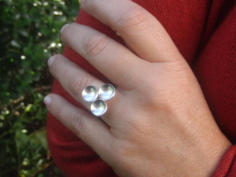 Handgemachte Sterling Silber Statement Ring - Verstellbar von AMjewelryStudio