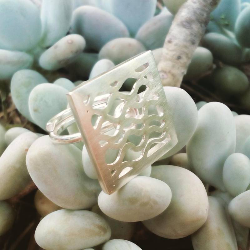 Handgemachte Sterling Silber Statement Ring von AMjewelryStudio