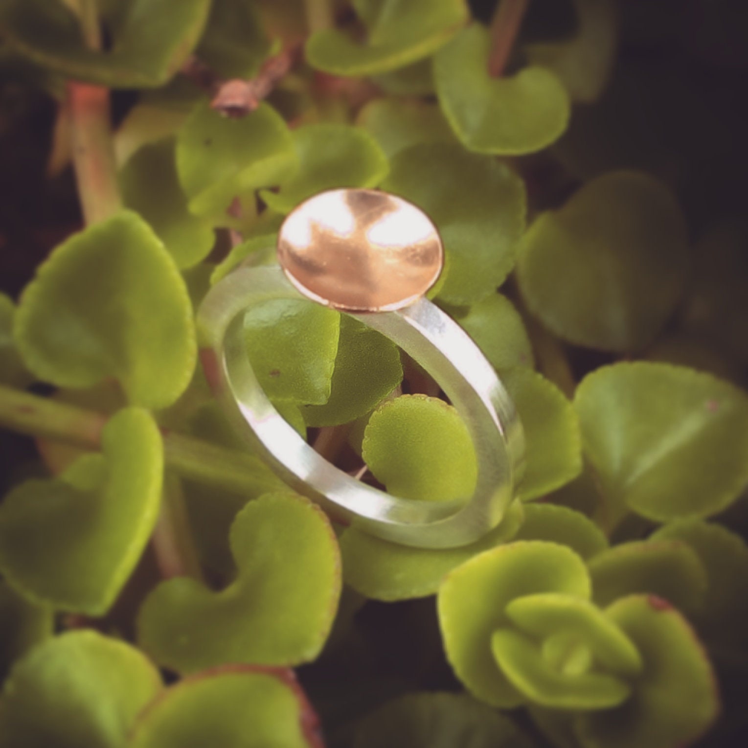 Handmade 19.2K Gold Sterling Silber Statement Ring Handmade 19.2K Gold Sterling Silber Statement Ring von AMjewelryStudio