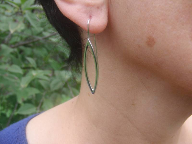 Handmade Sterling Silber Moderne Ohrringe Minimalist Schmuck von AMjewelryStudio