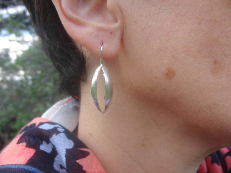 Handmade Sterling Silber Moderne Ohrringe Minimalist Schmuck von AMjewelryStudio