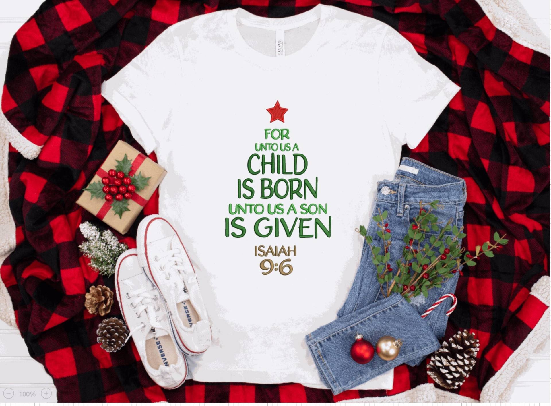 Christian Christmas Umstandsshirt, Weihnachts Süßes Christliches Umstandsshirt von AMommysLoveCo