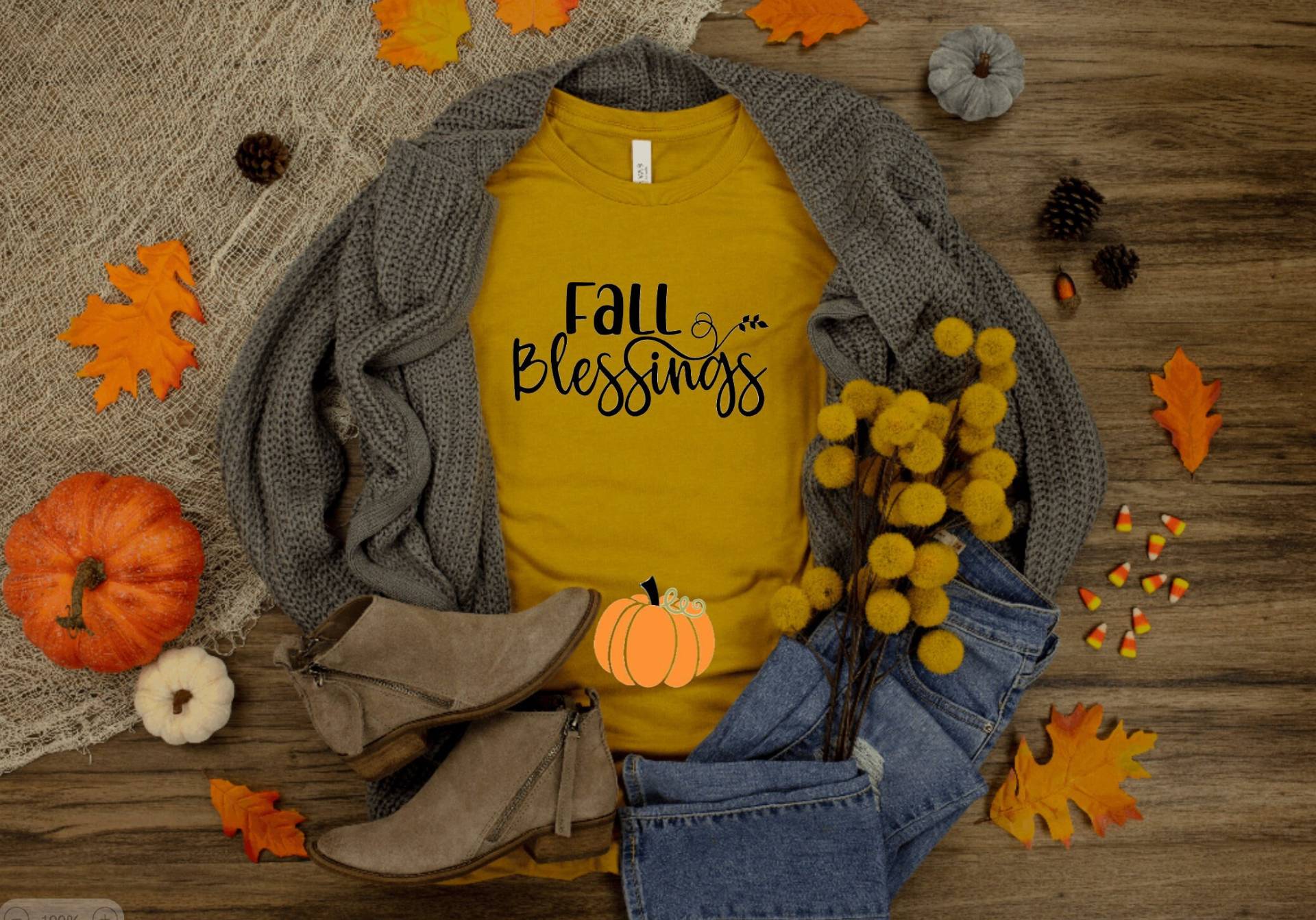 Fall Blessings Umstandsshirt, Schwangerschaftsshirt, Photo Prop Shirt von AMommysLoveCo