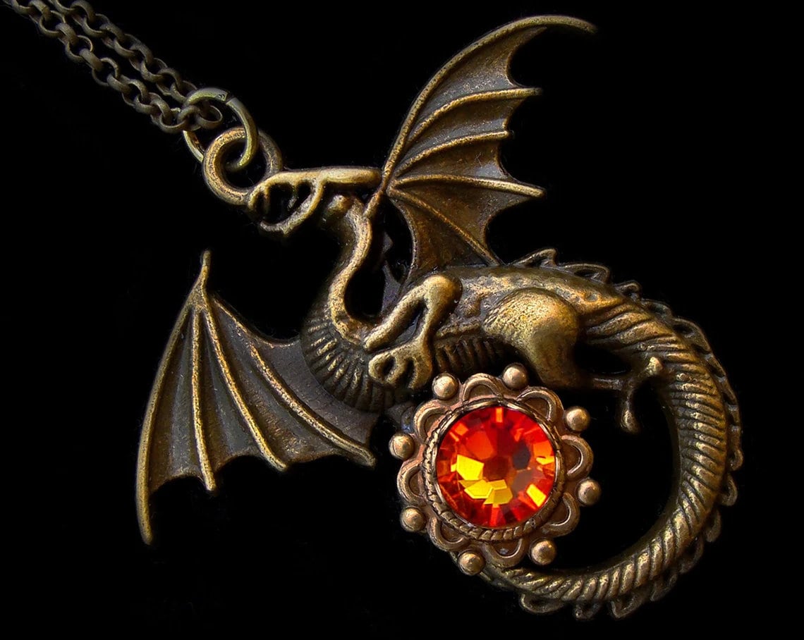 Drachen Halskette Mittelalter Fantasy Anhänger Fabelwesen Mythologie Märchen Und Legenden Wähle Deine Farbe Drachen Halskette Mittelalter Fantasy Anhänger Fabelwesen Mythologie Märchen Und Legenden Wähle Deine Farbe von AMonSeulDesir