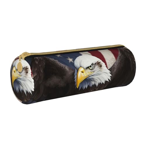 ANABPRMA Eiffelturm-Leder-Federmäppchen, zylindrisches Stifteetui für Schule, Bürobedarf, mit Reißverschluss, tragbare Tasche, Amerikanische USA-Flagge Adler Kunst, Einheitsgröße, Münztasche ANABPRMA Eiffelturm-Leder-Federmäppchen, zylindrisches Stifteetui für Schule, Bürobedarf, mit Reißverschluss, tragbare Tasche, Amerikanische USA-Flagge Adler Kunst, Einheitsgröße, Münztasche von ANABPRMA