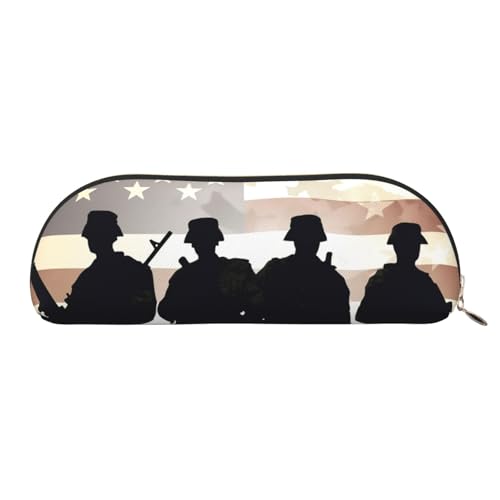 ANABPRMA Federmäppchen aus Ahornleder, halbrund, Aufbewahrungstasche für Make-up, Stifte und wichtige Dinge, Armed Forces Day American, Einheitsgröße, Schulranzen ANABPRMA Federmäppchen aus Ahornleder, halbrund, Aufbewahrungstasche für Make-up, Stifte und wichtige Dinge, Armed Forces Day American, Einheitsgröße, Schulranzen von ANABPRMA