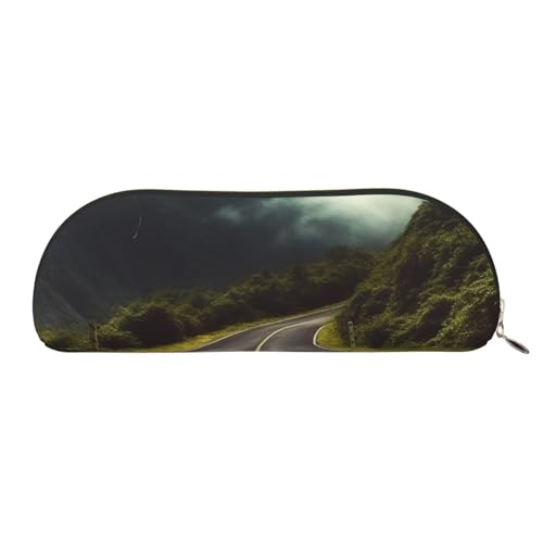 ANABPRMA Federmäppchen aus Ahornleder, halbrund, Aufbewahrungstasche für Make-up, Stifte und wichtige Dinge, Deep Mountain Road, Einheitsgröße, Schulranzen ANABPRMA Federmäppchen aus Ahornleder, halbrund, Aufbewahrungstasche für Make-up, Stifte und wichtige Dinge, Deep Mountain Road, Einheitsgröße, Schulranzen von ANABPRMA