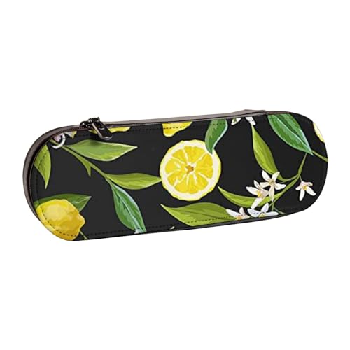 ANABPRMA Federmäppchen aus Leder, Motiv: Indianerstämme, Mehrzweck-Reißverschluss-Box für Schreibwaren, Make-up oder kleine Accessoires, Zitrusfrüchte-Muster., Einheitsgröße, Kosmetikkoffer von ANABPRMA