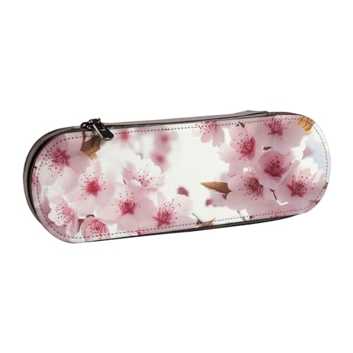 ANABPRMA Federmäppchen aus Leder, Motiv: Kirschfrucht, Mehrzweck-Reißverschluss-Box für Schreibwaren, Make-up oder kleine Accessoires, Cherry Blossom, Einheitsgröße, Kosmetikkoffer von ANABPRMA