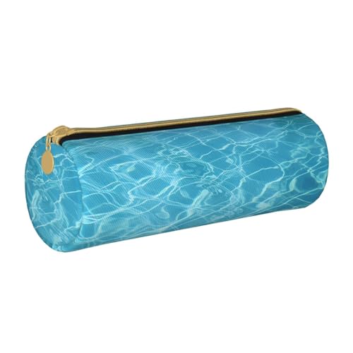 ANABPRMA Federmäppchen aus Leder, mit Eulen, Vögeln, zylindrisch, für Schule, Büro, mit Reißverschluss, tragbare Tasche, Schwimmbadwasser, Einheitsgröße, Münztasche von ANABPRMA