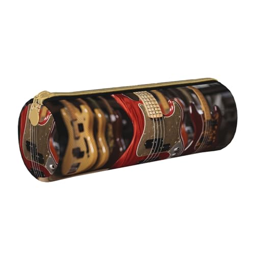 ANABPRMA Federmäppchen aus Leder mit Blumenmuster, Kolibri-Stickerei, zylindrisches Federmäppchen für Schule, Büro, mit Reißverschluss, tragbare Tasche, Gitarre, Bass, Musikinstrumente, Einheitsgröße ANABPRMA Federmäppchen aus Leder mit Blumenmuster, Kolibri-Stickerei, zylindrisches Federmäppchen für Schule, Büro, mit Reißverschluss, tragbare Tasche, Gitarre, Bass, Musikinstrumente, Einheitsgröße von ANABPRMA