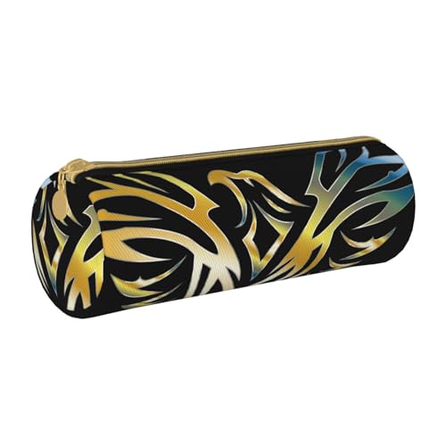 ANABPRMA Federmäppchen aus Leder mit Meereshummer, zylindrisches Federmäppchen für Schule, Bürobedarf, mit Reißverschluss, tragbare Tasche, Phoenix, Einheitsgröße, Münztasche von ANABPRMA