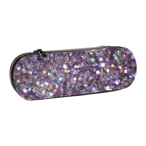 ANABPRMA Federmäppchen aus Leder mit Paillettenmuster, Mehrzweck-Reißverschluss-Box für Schreibwaren, Make-up oder kleine Accessoires, Paillettenmuster, Einheitsgröße, Kosmetikkoffer von ANABPRMA