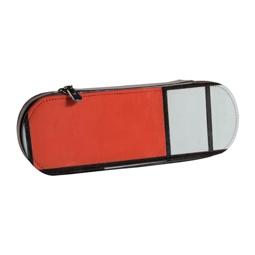 ANABPRMA Federmäppchen aus Leder mit Paillettenmuster, Mehrzweck-Reißverschluss-Box für Schreibwaren, Make-up oder kleine Accessoires, Zusammensetzung in Rot, Gelb, Blau und Schwarz, Einheitsgröße von ANABPRMA