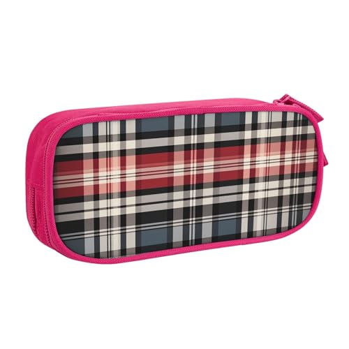 ANABPRMA Old Plaid Kariertes Federmäppchen, große Kapazität, doppellagig, Schüler-Stifttasche mit 2 Reißverschluss-Haupttaschen, multifunktionaler Organizer für Schule, Büro, Reisen, rose, ANABPRMA Old Plaid Kariertes Federmäppchen, große Kapazität, doppellagig, Schüler-Stifttasche mit 2 Reißverschluss-Haupttaschen, multifunktionaler Organizer für Schule, Büro, Reisen, rose, von ANABPRMA