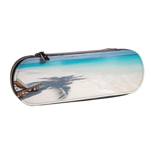 ANABPRMA Vivid Flamingo Hartschalen-Federmäppchen aus Leder, Mehrzweck-Reißverschluss-Box für Schreibwaren, Make-up oder kleine Accessoires, White Beach Tropical Sea, Einheitsgröße, Kosmetikkoffer ANABPRMA Vivid Flamingo Hartschalen-Federmäppchen aus Leder, Mehrzweck-Reißverschluss-Box für Schreibwaren, Make-up oder kleine Accessoires, White Beach Tropical Sea, Einheitsgröße, Kosmetikkoffer von ANABPRMA