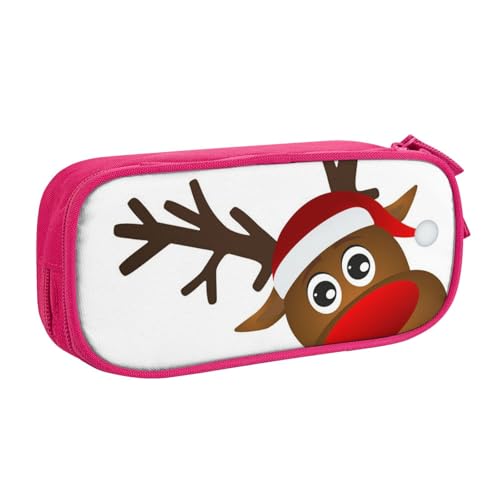 ANABPRMA Weihnachts-Federmäppchen, große Kapazität, doppellagig, Schüler-Stifttasche mit 2 Reißverschluss-Haupttaschen, multifunktionaler Organizer für Schule, Büro, Reisen, rose, Einheitsgröße, von ANABPRMA