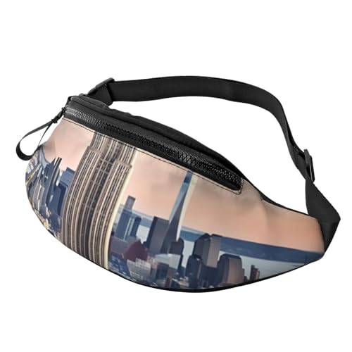 Bauchtasche für Herren und Damen, modische Gürteltasche, für Festivals, Reisen, Sport, Wandern, Blau, Empire State Building, Einheitsgröße Bauchtasche für Herren und Damen, modische Gürteltasche, für Festivals, Reisen, Sport, Wandern, Blau, Empire State Building, Einheitsgröße von ANABPRMA