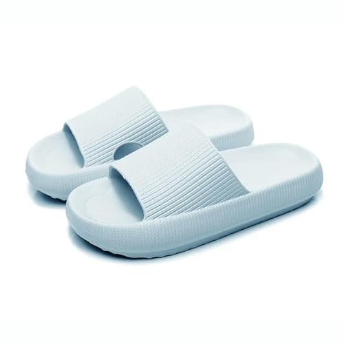 ANAIUCY Badelatschen Herren Dicke Plattform Badezimmer Hausrückschuhe Frauen Mode Innenrutschen Frau Sandalen Sommer Nicht-schlupf-flip Flops-hellblau-34-35 von ANAIUCY