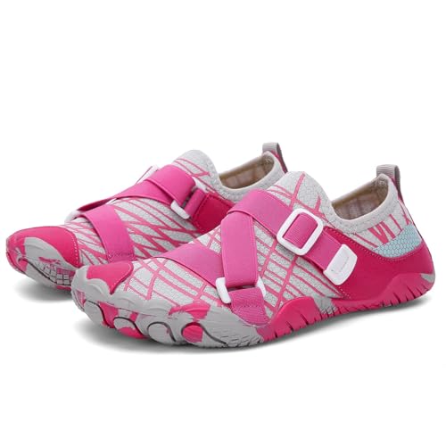 Stilvolle schnelle trocknende Wasserschuhe für Herren, Wanderer -Sandalen, Wasserschuhe mit Entwässerung, Frauen und Männer schwimmen Fischerei -Tauchen Surf Aqua Wasserschuhe ( Color : Pink , Size : von ANAIUCY