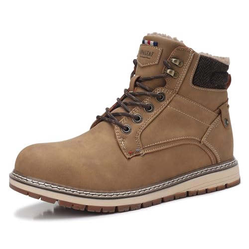 ANALEAF Herren Winterschuhe Warm Winterstiefel Draussen Schneestiefel Rutschfest Wanderstiefel von ANALEAF